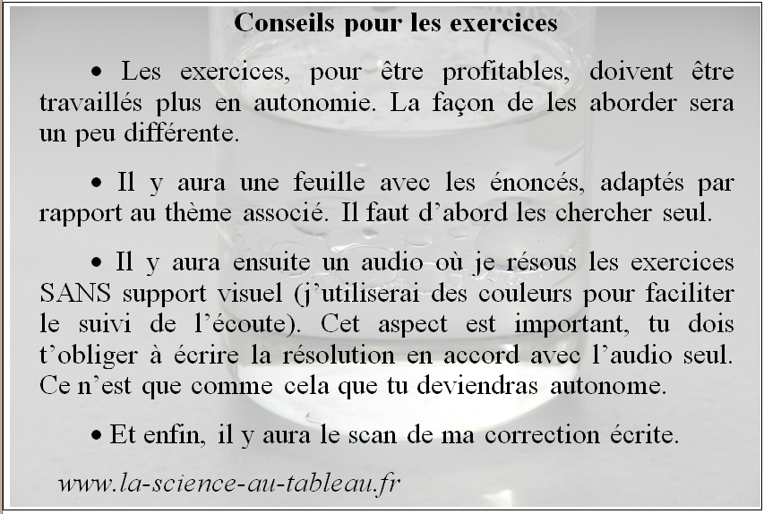 Conseils exos